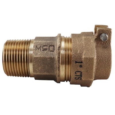 1 in. x 1 in. CTS Brass Compression x MIP Lead Free Straight Pack Joint Adapter