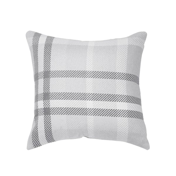 Astella Tartan Charcoal Square Outdoor Accent Throw Pillow TP18-FA32 ...