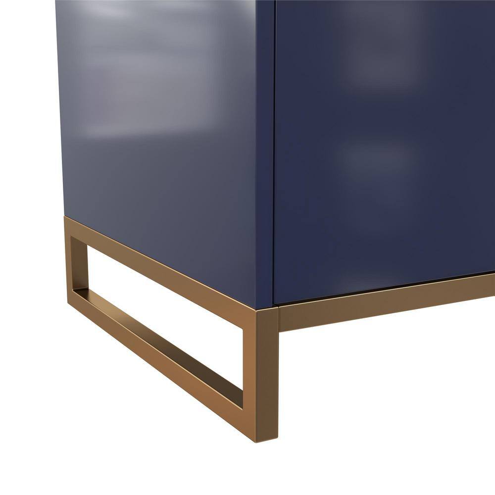 Navy Blue and Gold 24" Freestanding Bathroom Vanity