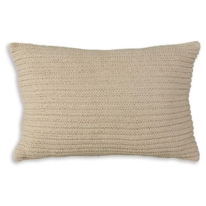 Abreyah Brown Solid Polyester 22 in. L x 14 in. W Pillow