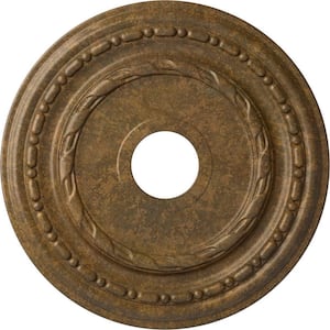 1-1/4 in. x 17-7/8 in. x 17-7/8 in. Polyurethane Dublin Ceiling Medallion, Rubbed Bronze