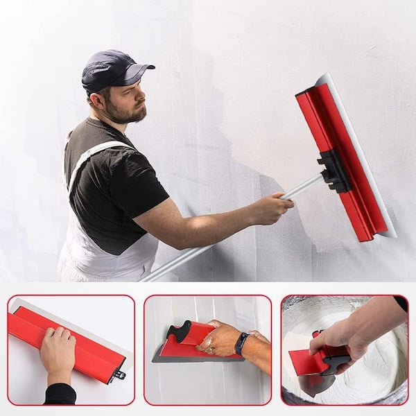 KIWDZFU Drywall Skimming Blade Set with Transport Case Stainless