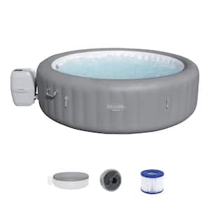 8-Person 190-Jet Inflatable Hot Tub with Cover, Filter Cartridge, and Repair Patch