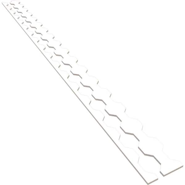 Ekena Millwork Pontiac 94 in. H x 0.375 in. W Slatwall Panels in PVC 17-Pack