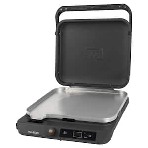 Portable Induction Heating Electric Grill Griddle in Black