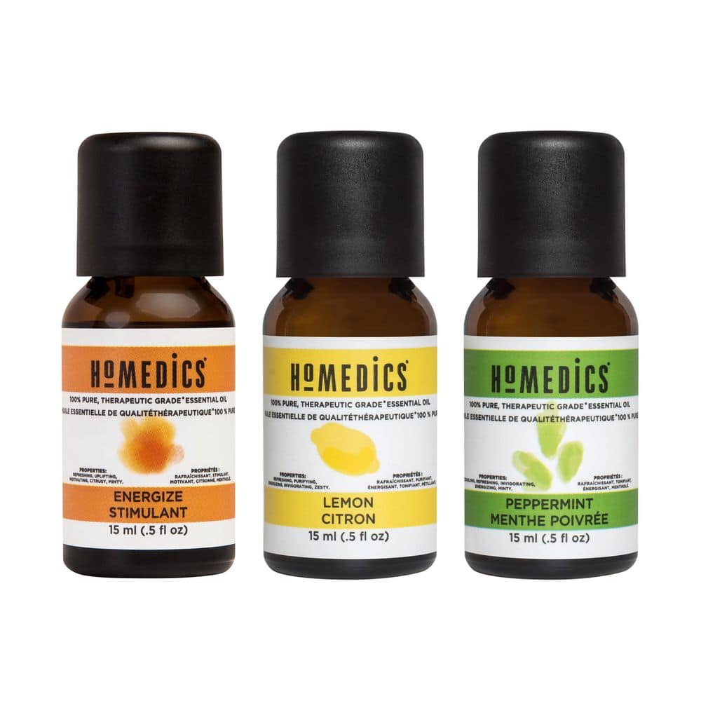 HoMedics Uplift and Energize Essential Oil Trio 15 ML, 3-pack ARMH