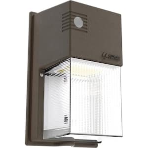 Contractor Select TWS 70-Watt Equivalent Integrated LED Dark Bronze Switchable Lumens, CCT and Photocell Wall Pack Light