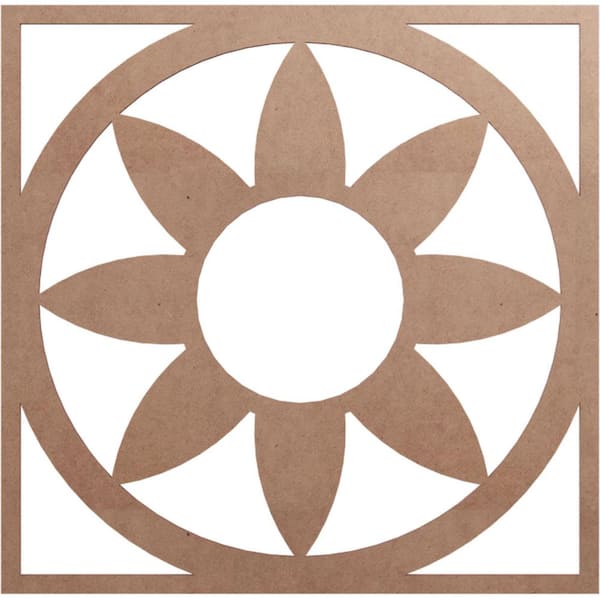 Ekena Millwork 0.25 in. x 26 in. x 26 in. Wood Medallion Moulding