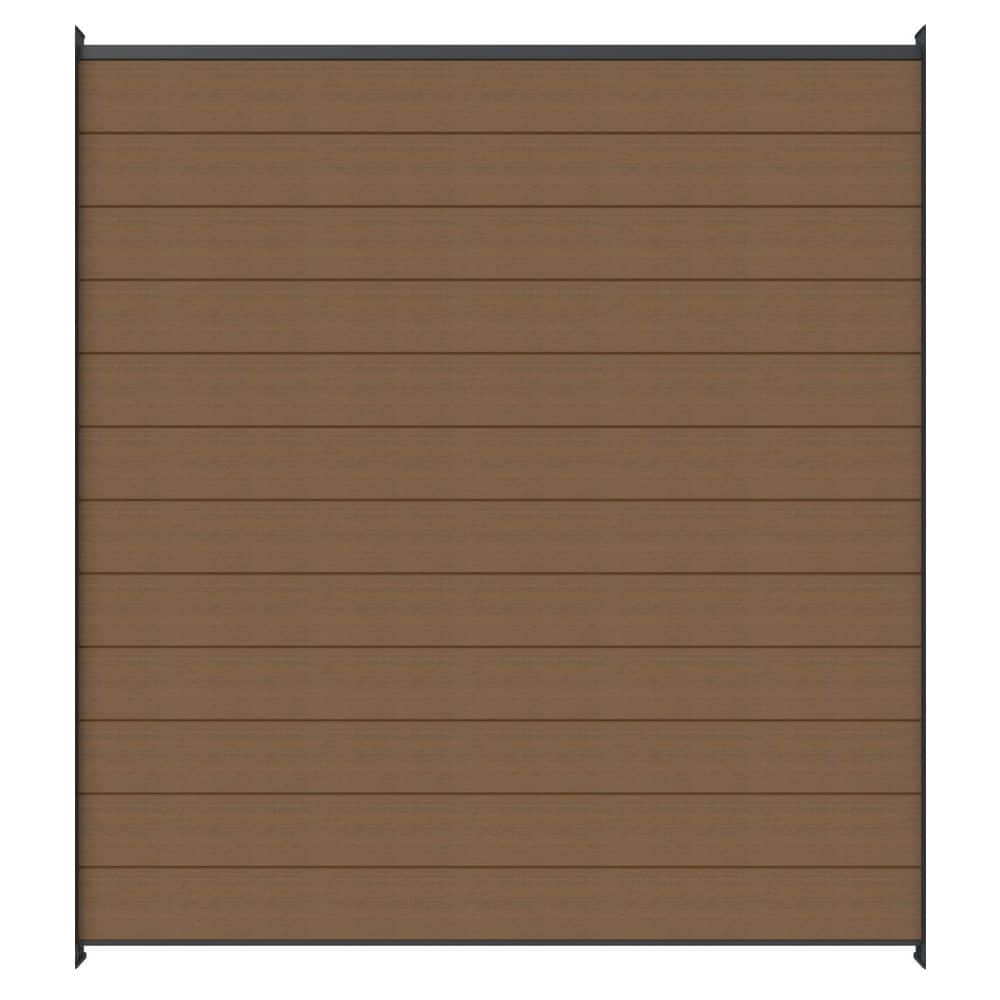 UltraEasy Flat Style Enclosures 6 ft. x 6 ft. Peruvian Teak Composite Horizontal Fence Panel Kit with Gray Frame price history on PriceWatchPro