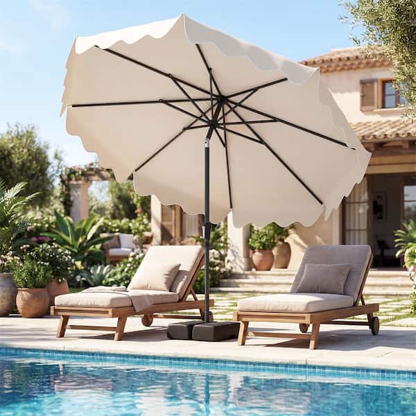 is pottery barn patio umbrella easy to open 10ft 3-Tier Market White Pole, Push Button Tilt, Crank Best Choice Products Never allow the umbrella to flap in the wind 20 Best Patio Umbrellas for