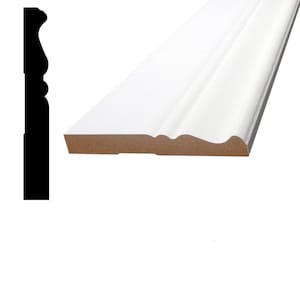 1/2 in. D x 3-7/8 in. W x 96 in. L MDF Primed Baseboard Molding Pack (4-Pack)