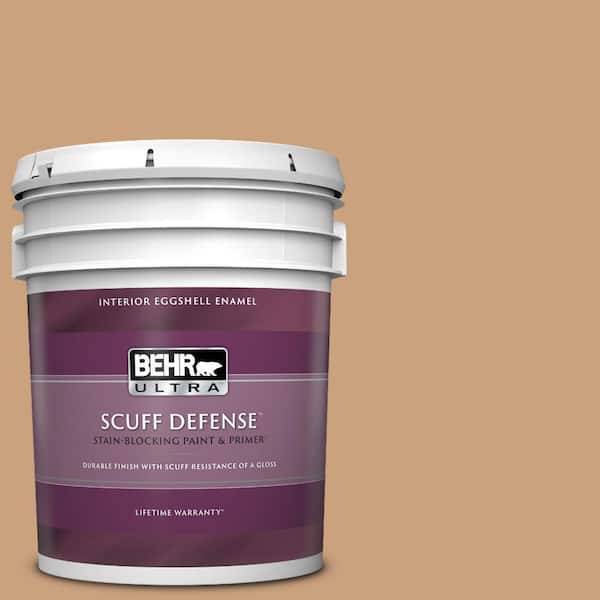 BEHR ULTRA 5 gal. 270F4 Peanut Butter Extra Durable Eggshell Enamel Interior Paint & Primer