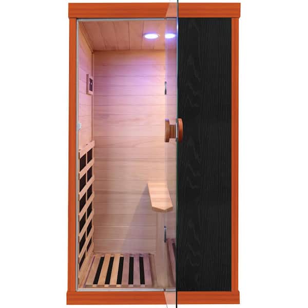 Moray 1-Person Indoor Oguman Infrared Sauna with 5 Far-infrared Carbon Crystal Heaters, 2 Lights