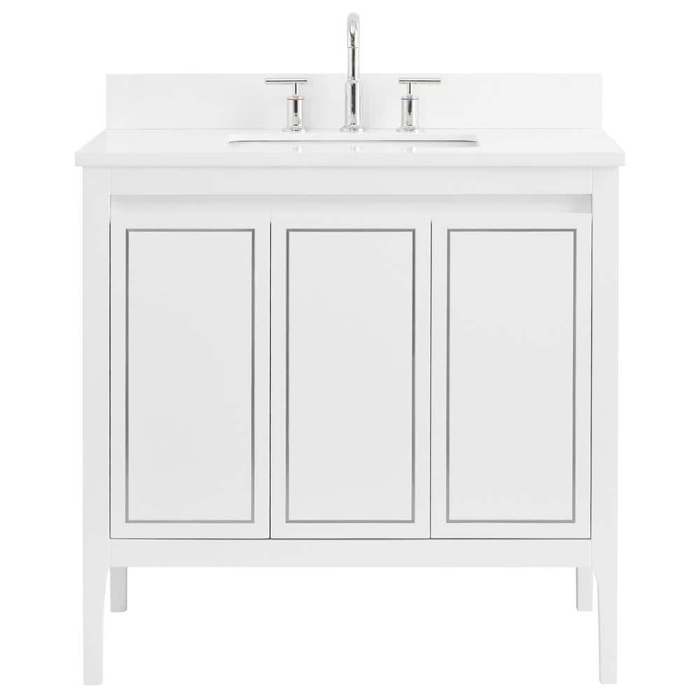 Chameleon Concepts Exeter 36 in. Free Standing Bath Vanity in White and