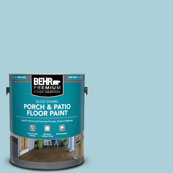 BEHR PREMIUM 1 gal. #PFC-56 Pools of Blue Gloss Enamel Interior/Exterior Porch and Patio Floor Paint