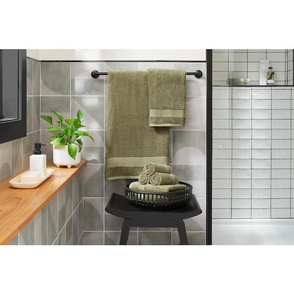 StyleWell Hygrocotton Moss 6-Piece Bath Towel Set BATH_MOSS_6PK