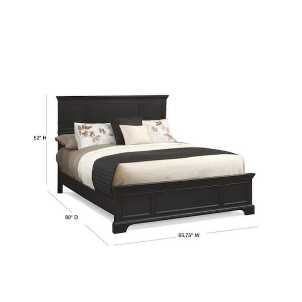 Homestyles Bedford Black Queen Bed, Home Depot Queen Bed Frame With Storage