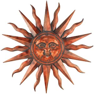 40 in. Copper Patina Sun