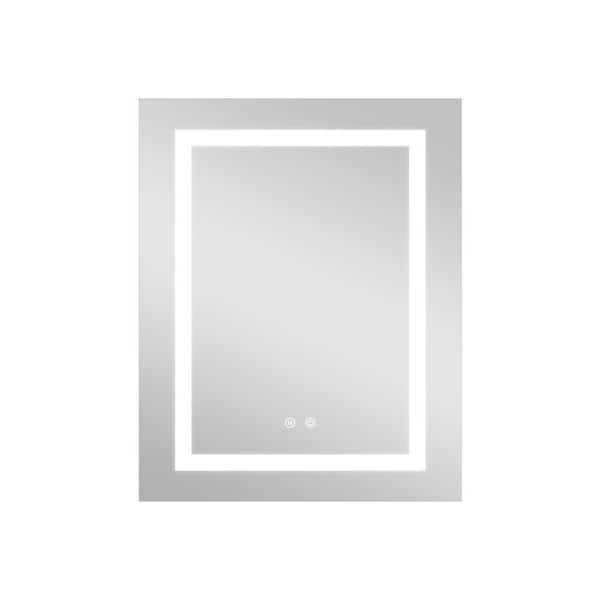24 in. W x 30 in. H Rectangular Recessed/Surface Right LED Medicine Cabinet with Mirror, Dimmer, Outlets, USB, Anti-Fog