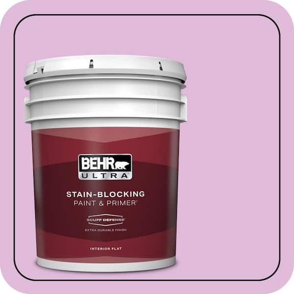 BEHR ULTRA 5 gal. #670A-3 Posies Extra Durable Flat Interior Paint & Primer