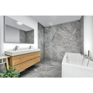 Marble Attache Lavish Stellar Grey Polished 24 in. x 47 in. Color Body Porcelain Floor and Wall Tile (15.26 sq.ft./case)