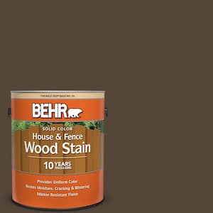 1 gal. #780B-7 Bison Brown Solid Color House and Fence Exterior Wood Stain