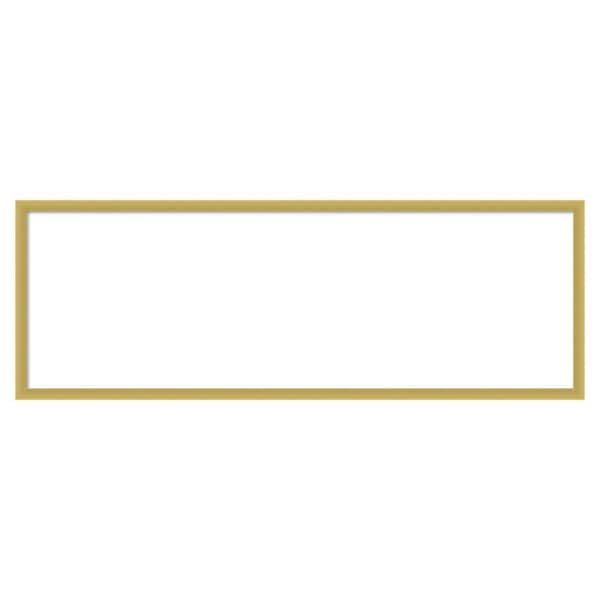 Amanti Art Svelte Polished Gold 37 in. x 13 in. Wood Framed Dry Erase Magnetic Memo Board