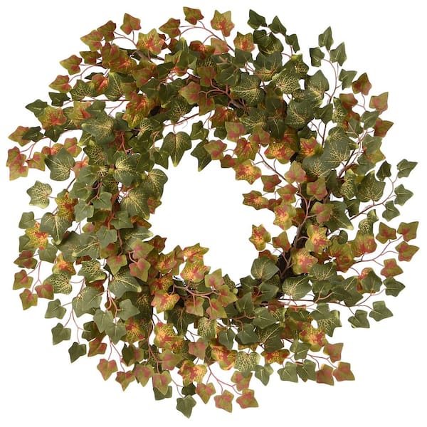 National Tree Company 24 in. Artificial Green Ivy Harvest Wreath