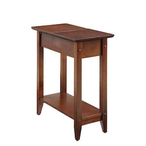 OSP Home Furnishings Brooke Chair Chestnut Wood Side Table BRK08AS-CH