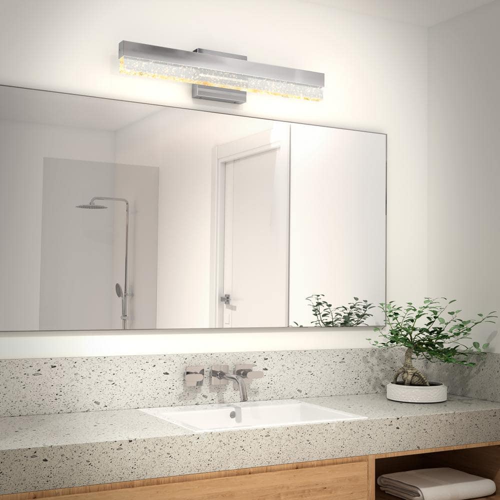 Essence Chrome Integrated LED Bubble Bar Vanity Light