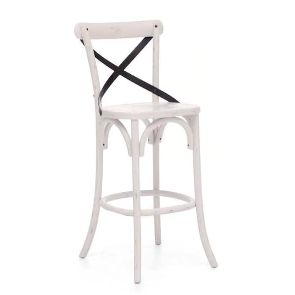 ZUO Union White Square Bar Chair