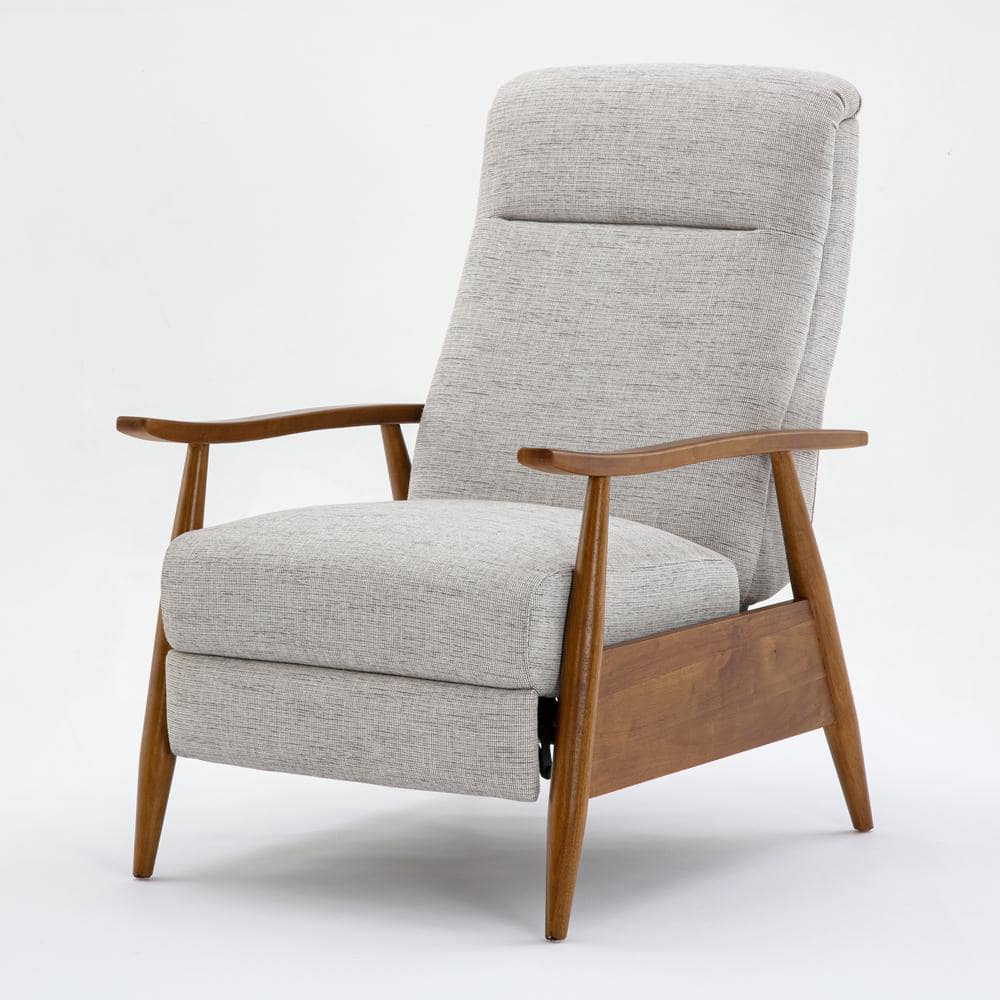 Mid-Century Modern Sea Oat Manufactured Wood Recliner