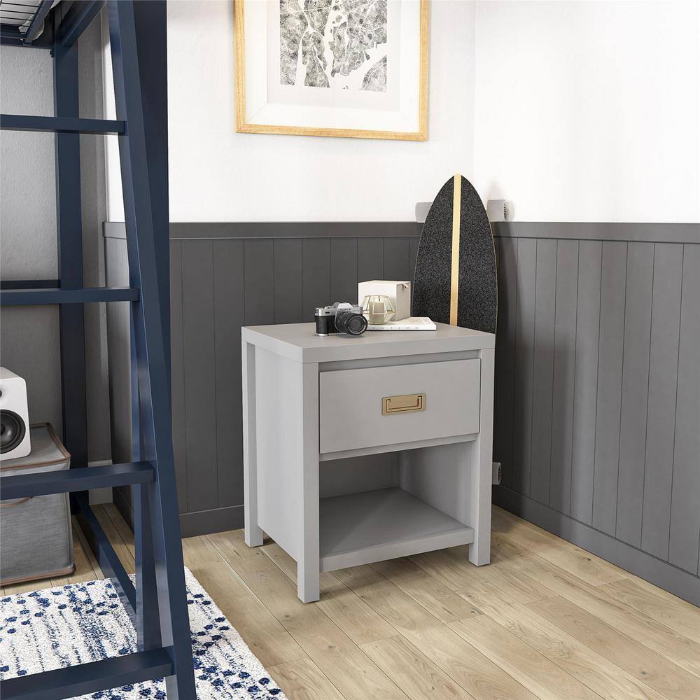 Monarch Hill Haven Dove Gray 1 Drawer Kids' Nightstand