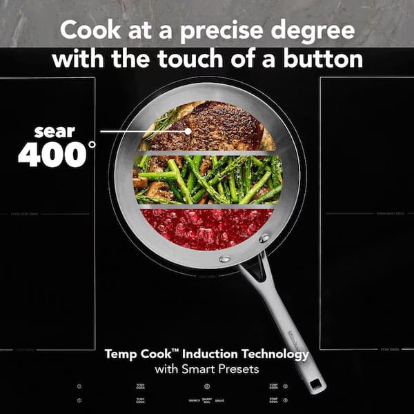 KitchenAid 36 in. 5 Elements Induction Electric Cooktop in Black