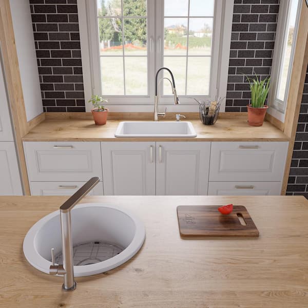 ALFI BRAND White Fireclay 26.75 in. Single Bowl Undermount ALFI BRAND White Fireclay 26.75 in. Single Bowl Undermount