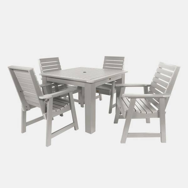 Highwood Weatherly 5-Pieces Square Dining Set AD-DNW44-HGR - The Home Depot