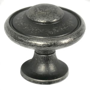 Windsor 1-1/8 in. Antique Pewter Round Cabinet Knob