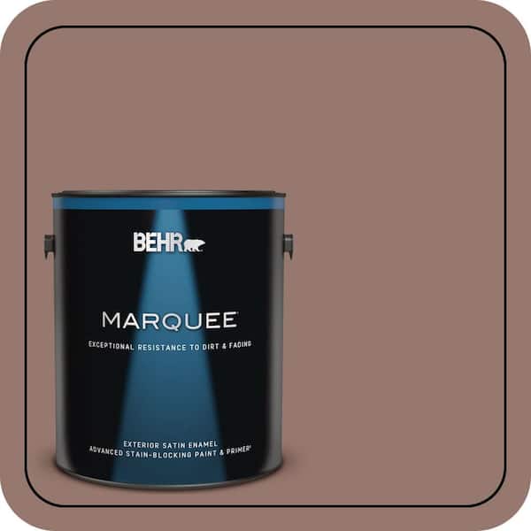 BEHR MARQUEE 1 gal. #N160-5 Chocolate Delight Satin Enamel Exterior Paint & Primer