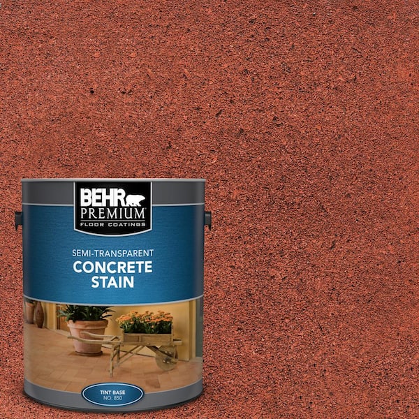 BEHR PREMIUM 1 gal. #STC-33 English Brick Semi-Transparent Flat Interior/Exterior Concrete Stain