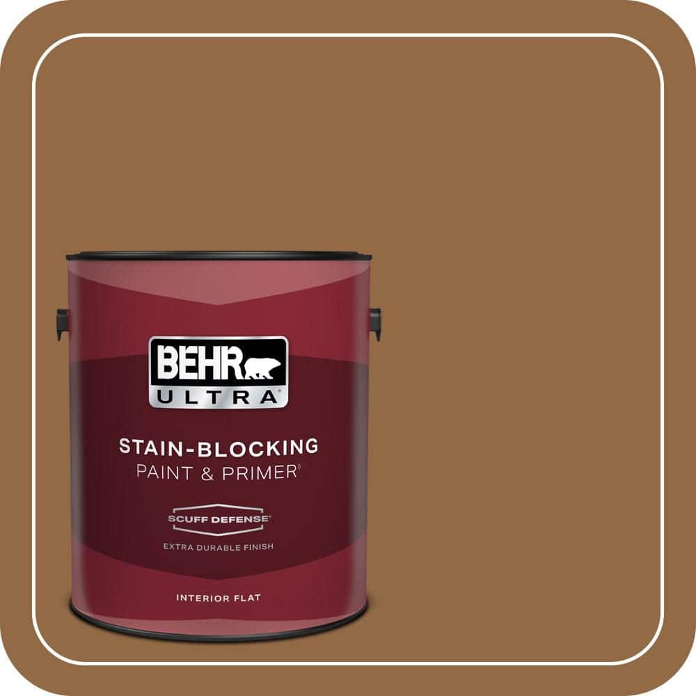 1 gal. #QE-31 Barcelona Brown Extra Durable Flat Interior Paint & Primer price history on PriceWatchPro