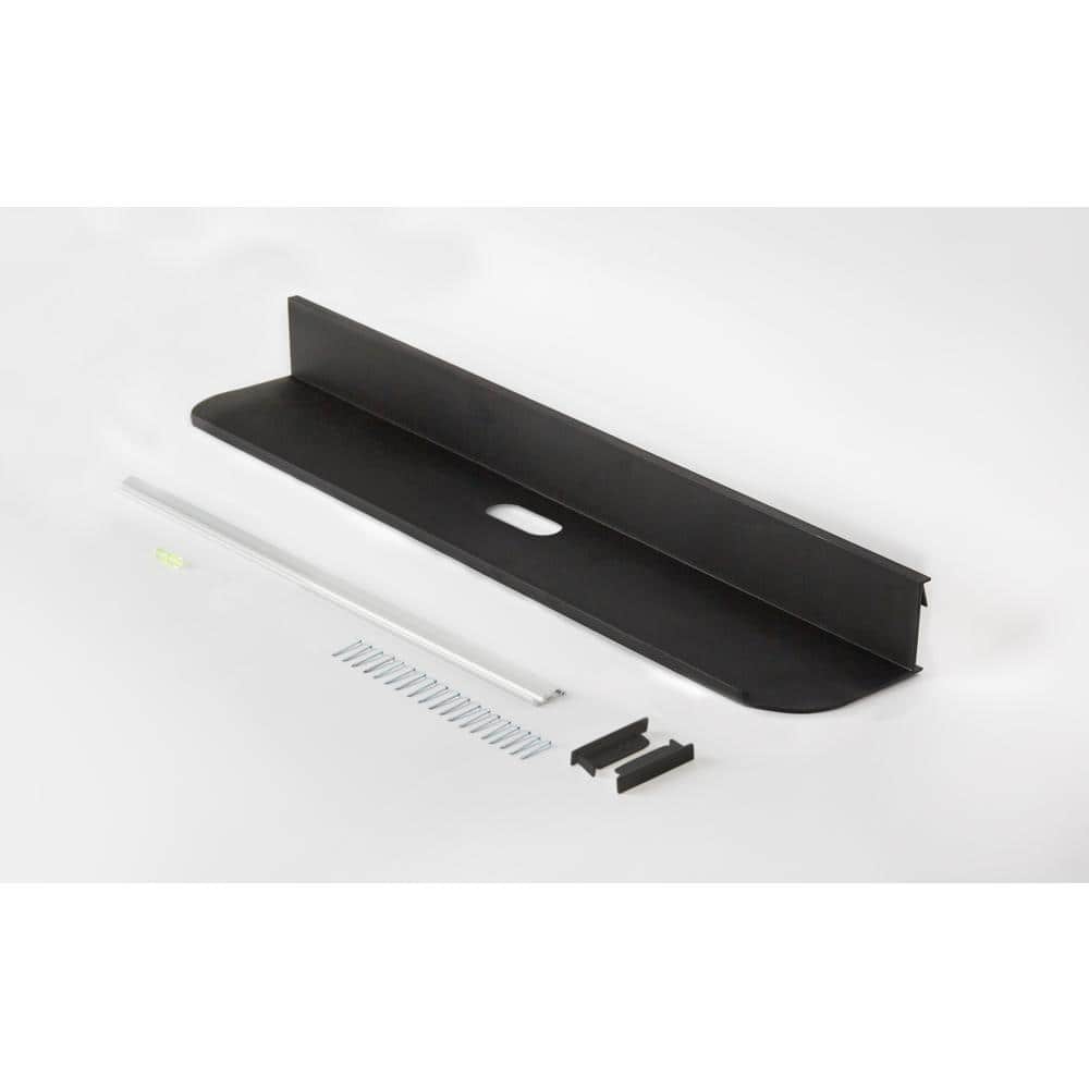 22 in. x 4.125 in. D Black No Stud Sound Bar Shelf