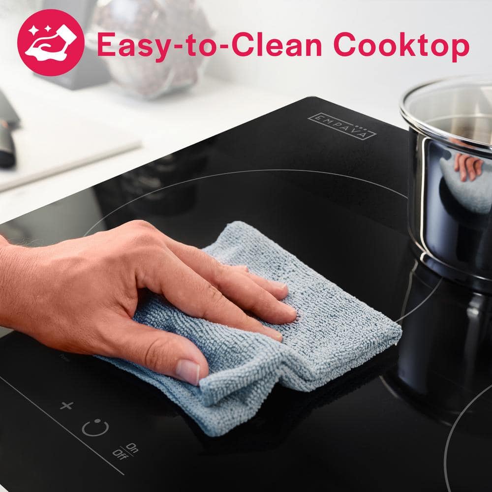 Portable 20.5 in. Electric Modular Induction Cooktop Smooth Surface in Black with 2 of Elements - Thumbnail 3