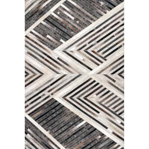 Elaine Gray 8 ft. x 10 ft. Geometric Area Rug