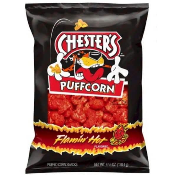 Salty Snack, 4.25 oz. Puffcorn Flamin Hot, Bag