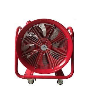 Explosion Proof 20 in. Ventilation Floor Fan, With 900-Watt, 5830 CFM, Red