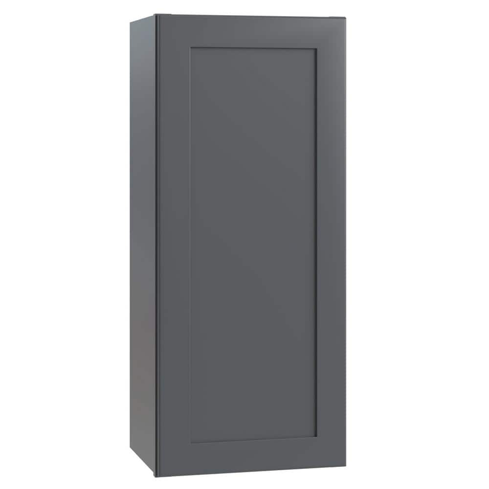 Newport 18 in. W x 12 in. D x 36 in. H Assembled Plywood Wall Kitchen Cabinet in Deep Onyx with Soft Close price history on PriceWatchPro