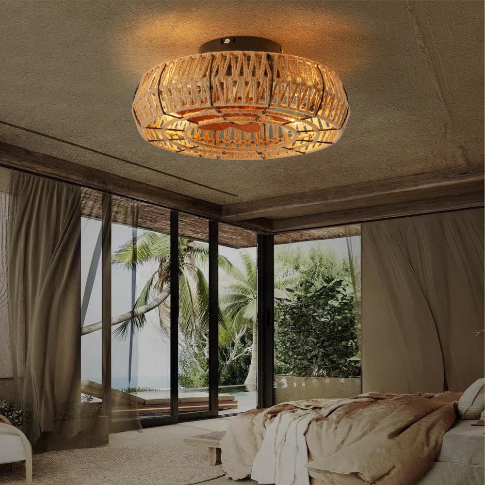 20 in. Black Low Profile Caged Reversible Quiet DC Motor Ceiling Fan with Remote Control Reversible price history on PriceWatchPro