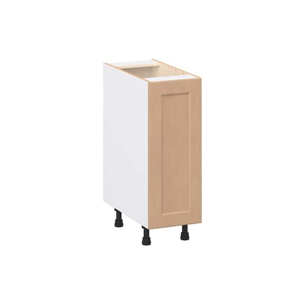 Lakewood 12 in. W x 24.5 in. D x 34.5 in. H Assembled Shaker Full Height Door Base Kitchen Cabinet in Sugar Cookie