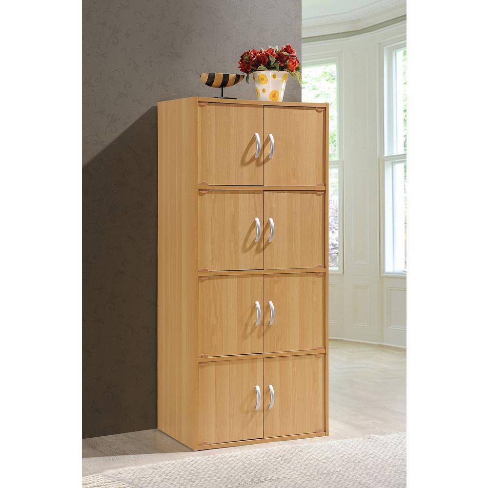 Hodedah 54'' Beech Multipurpose Office Storage Cabinet
