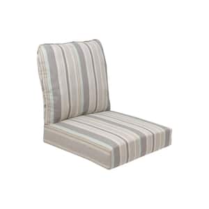 24 in. x 6 in. Outdoor Deep Seating Chair Cushion in Woven Stripe